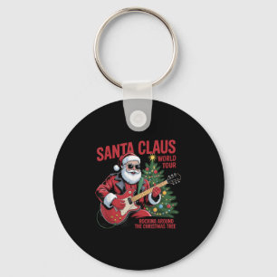 Santa Claus World Tour Rocking Around The Christma Keychain