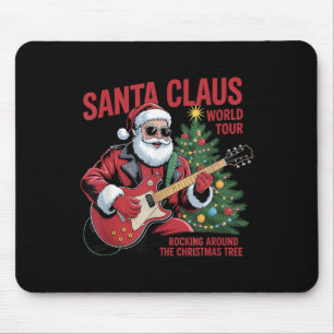 Santa Claus World Tour Rocking Around The Christma Mouse Pad