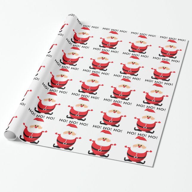 Santa Claus Wrapping Paper (Unrolled)