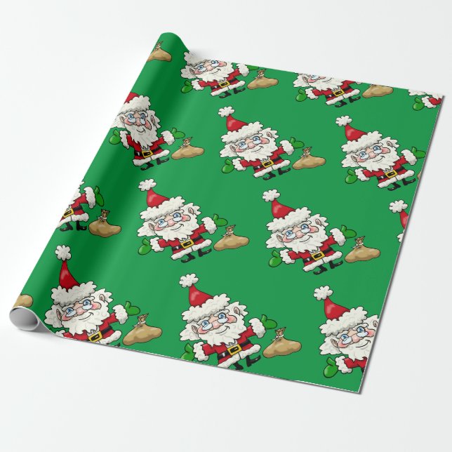 Santa Claus Wrapping Paper (Unrolled)