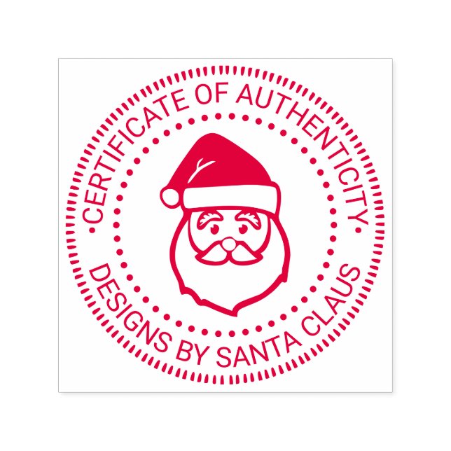 Santa Claus Xmas “Certificate of Authenticity” #3 Self-inking Stamp (Design)