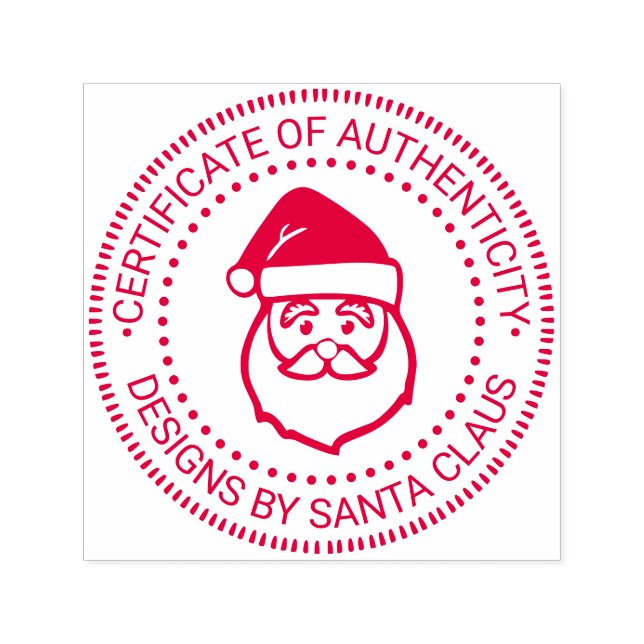 Santa Claus Xmas “Certificate of Authenticity” #3 Self-inking Stamp (Design)