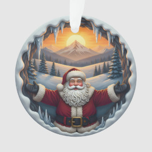 Santa Claus Xmas Ornament 2025 – Winter Scene 1