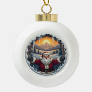 Santa Claus Xmas Ornament 2025 – Winter Scene 1