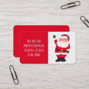 Santa Claus Xmas Red Hire Sleigh Professional Business Card