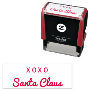 Santa Claus XOXO Faux Signature for Christmas Self-inking Stamp