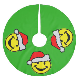 Santa Claus your backgr. & ideas Brushed Polyester Tree Skirt