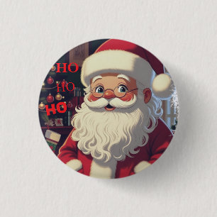 SANTA CLAUSE 1 INCH ROUND BUTTON