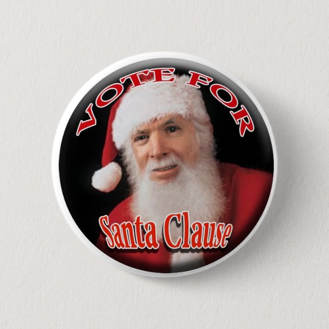 Santa Clause 2 Inch Round Button (Front)