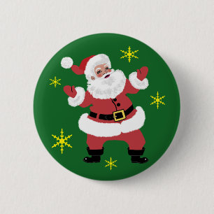 Santa Clause 2 Inch Round Button