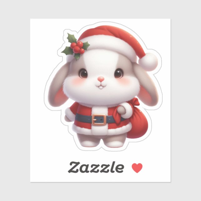 santa clause bunny,cute bunny (Sheet)