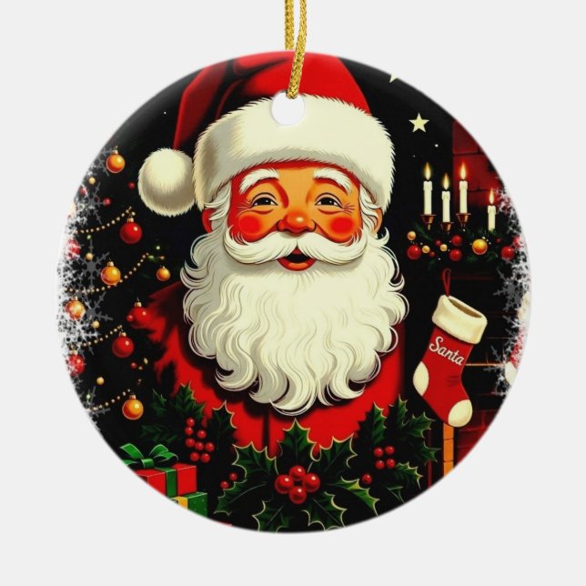 SANTA CLAUSE CERAMIC ORNAMENT (Front)