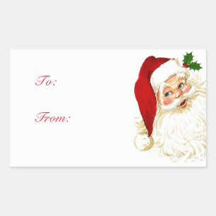 Santa Clause Christmas Gift Tag Stickers