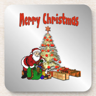 Santa Clause Christmas Tree Coaster