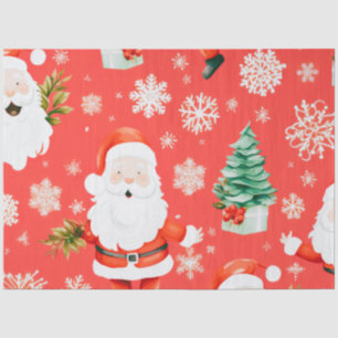 Santa Clause Christmas Tree Snowflakes Christmas Tissue Paper
