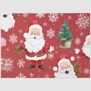 Santa Clause Christmas Tree Snowflakes Christmas Tissue Paper