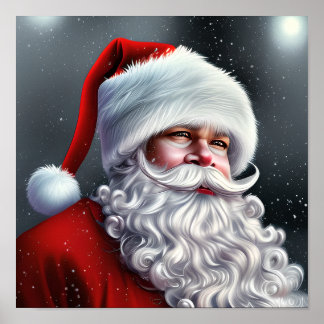 Santa Clause Close up Poster