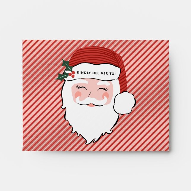 Santa Clause Face Christmas Envelope (Front)