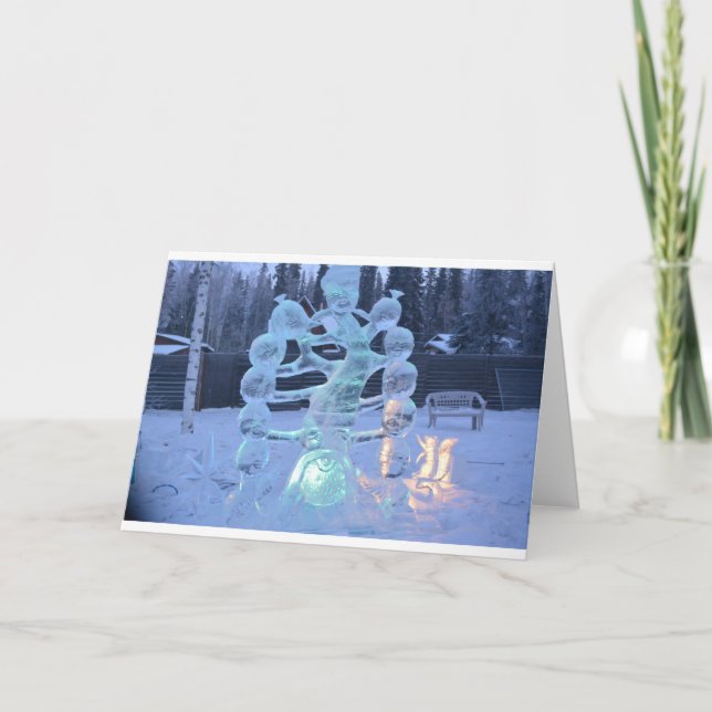 Santa Clause Faces Funny Christmas Holiday Card (Front)