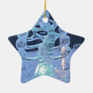 Santa Clause Faces Funny Christmas Holiday Ceramic Ornament