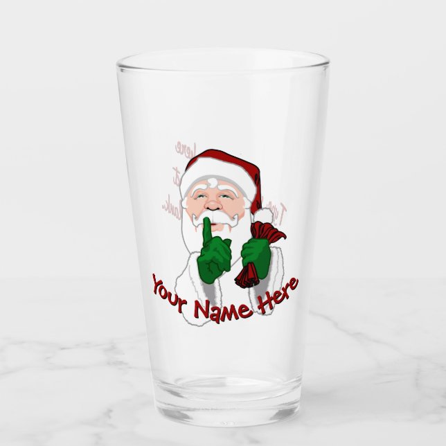 Santa Clause Glasses Personalized Christmas Decor (Front)
