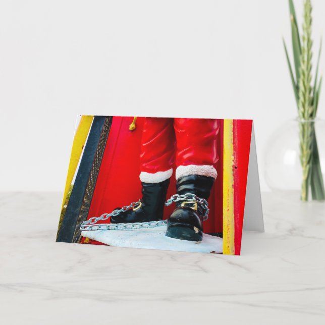 Santa Clause in Trouble? Thank You Card (Front)