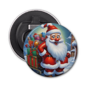 Santa Clause Merry Christmas Happy New Year Bottle Opener