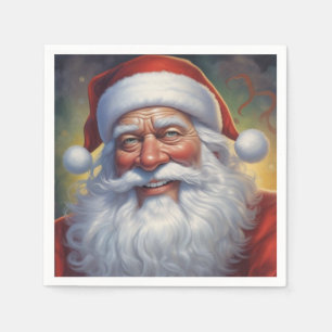 Santa Clause Merry Christmas Happy New Year Napkin