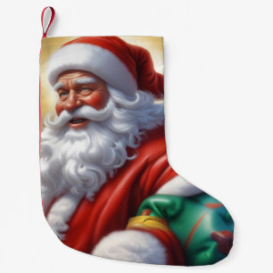 Santa Clause Merry Christmas Happy New Year Small Christmas Stocking