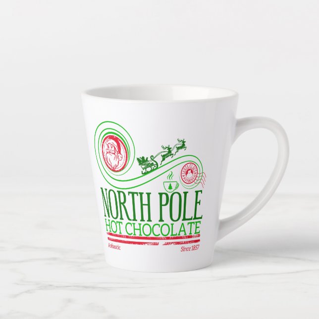 Santa Clause North Pole Hot Chocolate Latte Mug (Right)