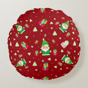 Santa Clause pattern Round Pillow