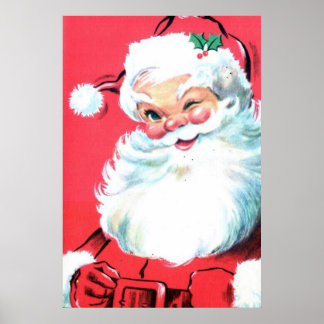 Santa Clause Poster Wall Art for Christmas
