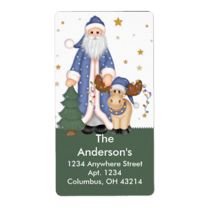 Santa Clause & Reindeer Retourner l'adresse Étique