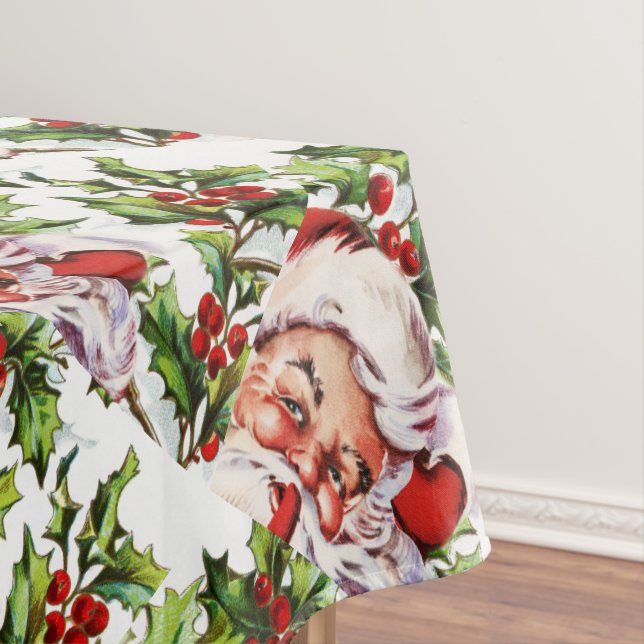Santa Clause vintage Father Christmas Tablecloth (In Situ)