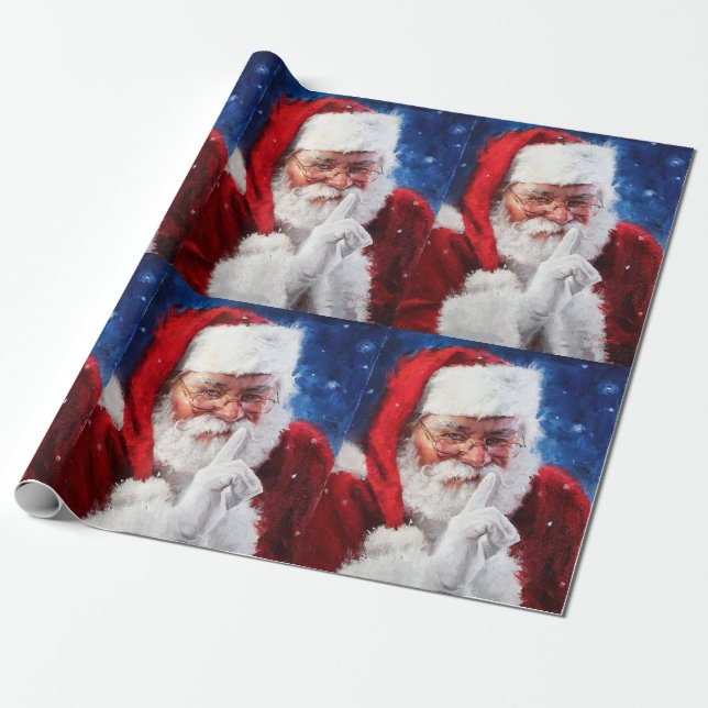 Santa Clause Wrapping Paper (Unrolled)