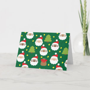 Santa Clauses Pattern Card