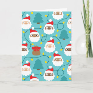 Santa Clauses Pattern Card
