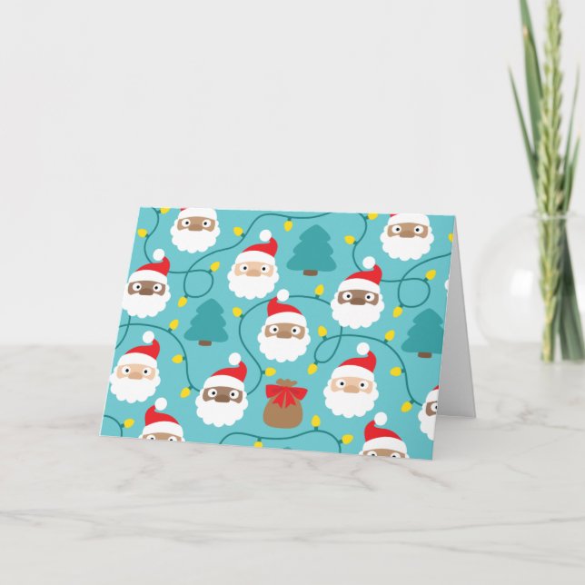 Santa Clauses Pattern Card (Front)