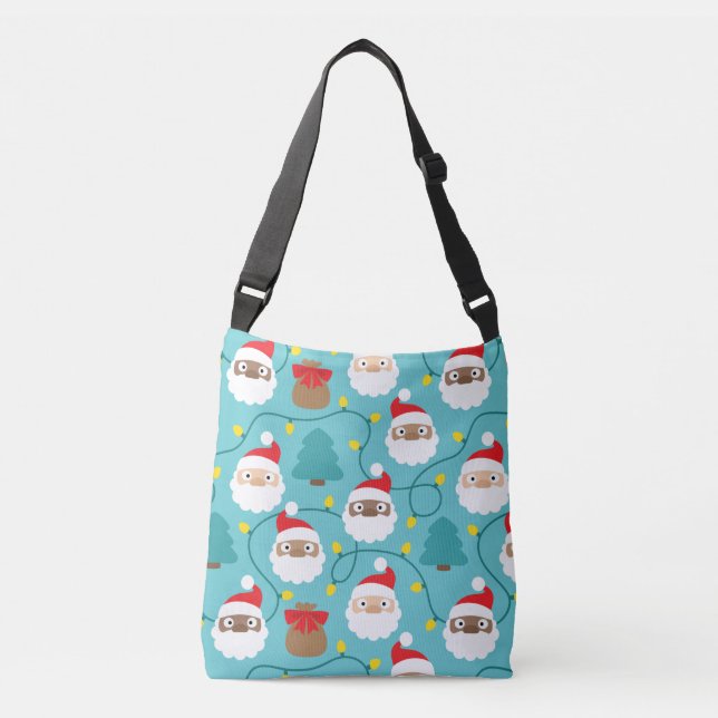 Santa Clauses Pattern Crossbody Bag (Front)