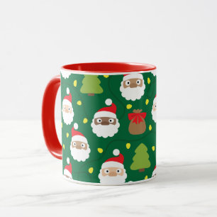 Santa Clauses Pattern Mug