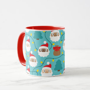 Santa Clauses Pattern Mug