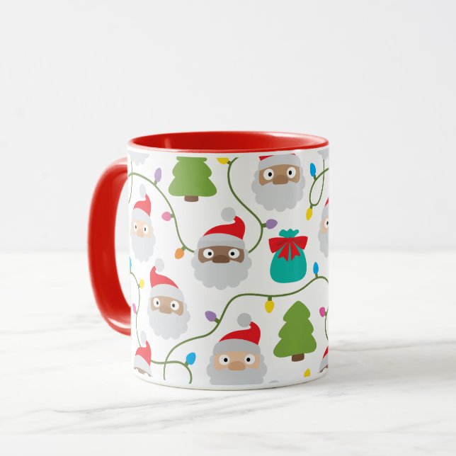Santa Clauses Pattern Mug (Front Left)