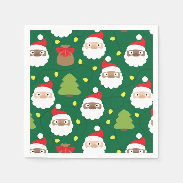 Santa Clauses Pattern Napkin (Front)