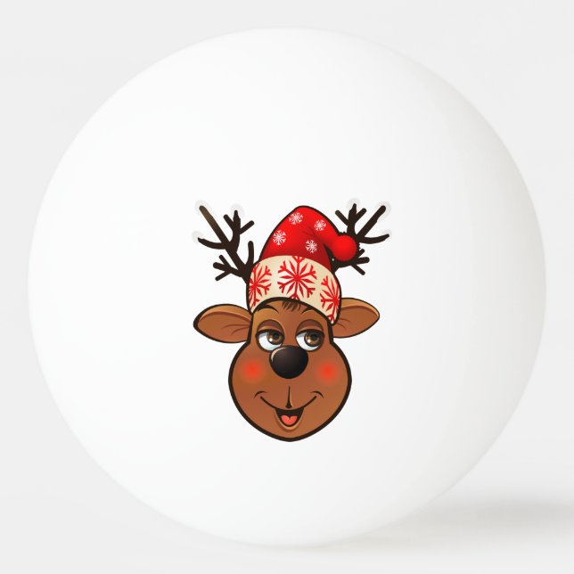 Santa Claus's Reindeer Ping Pong Ball (Front)