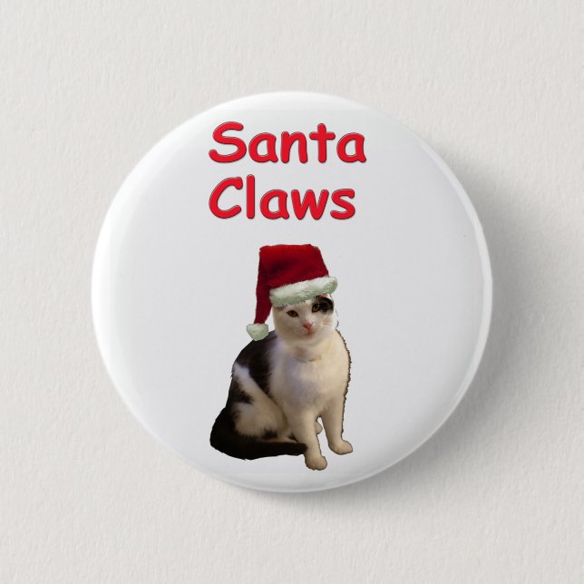 Santa Claws 2 Inch Round Button (Front)