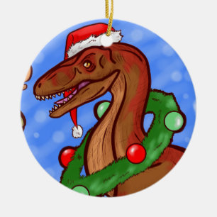 Santa Claws Ceramic Ornament