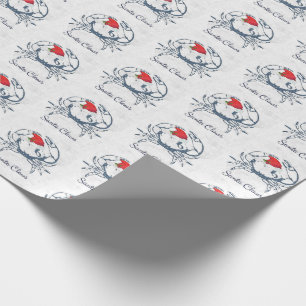 Santa Claws Crab Wrapping Paper
