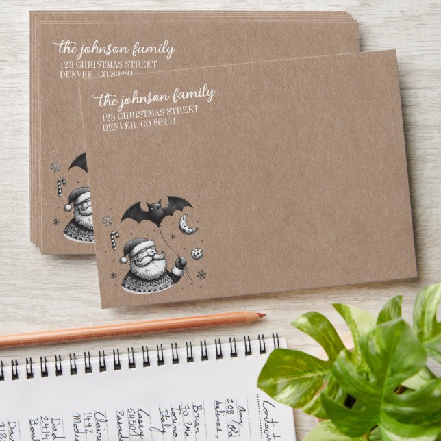 Santa Claws Envelope (Stacked)