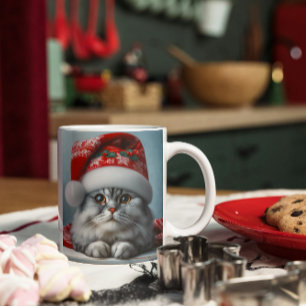 Santa Claws is Coming To Town - Festive Kitty Cat Coffee Mug
