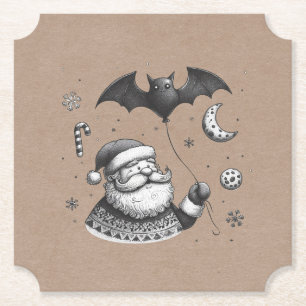 Santa Claws Paper Coaster